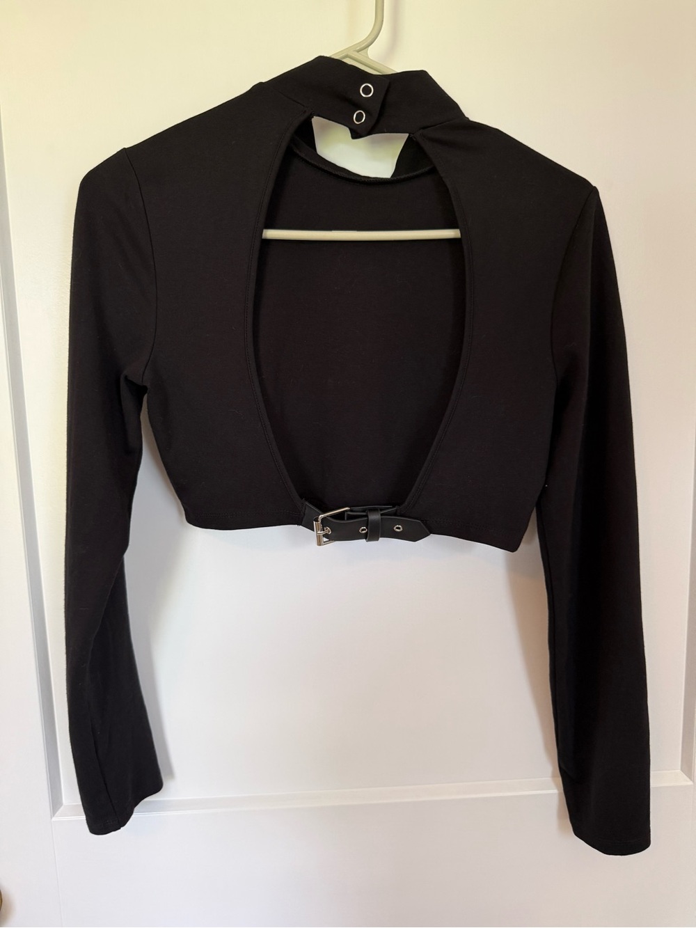 Mock Neck Buckle Top